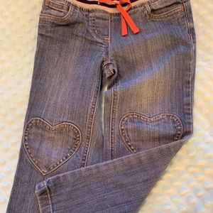 Mini Boden heart patch jeans size 6